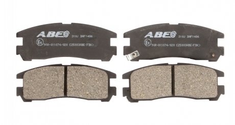 Комплект тормозных колодок, дисковый тормоз ABE C25003ABE (фото 1)