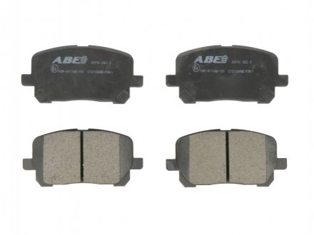 Комплект тормозных колодок, дисковый тормоз ABE C12102ABE (фото 1)