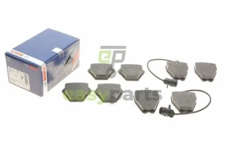 Колодки гальмівні (передні) Audi 100/A6/A8 91-02 (з датчиком) BOSCH 0986424689