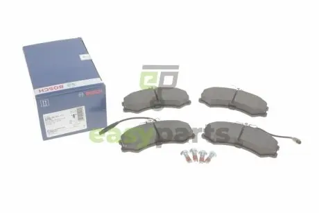Колодки гальмівні (передні) Citroen C25/Fiat Ducato/Peugeot J5 81-94 (+датчики) BOSCH 0986467411
