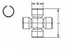 Крестовина кардана MB 410D (26x69.8) (без масленки) (INA) GKN (Lobro) U741 (фото 1)