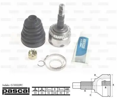 Шарнирный комплект, приводной вал PASCAL G1X032PC
