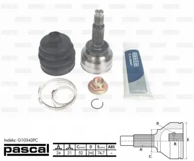 Шарнир приводного вала PASCAL G10343PC