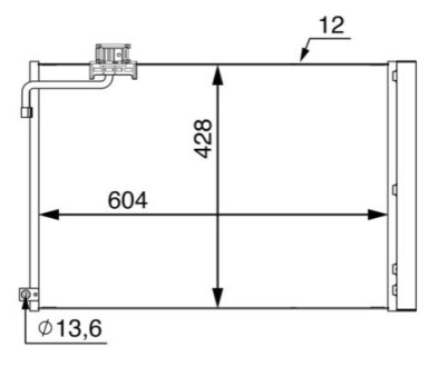 Радіатор кондиціонера MAHLE / KNECHT AC51000S