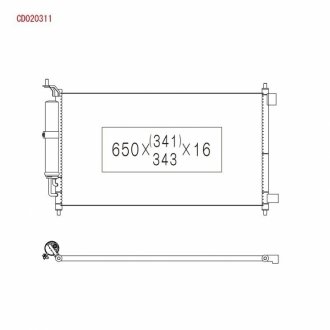 Радиатор кондиционера в сборе KOYORAD CD020311