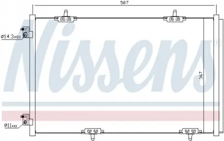 Конденсер кондиціонера NISSENS 940333