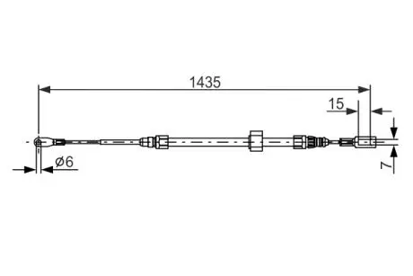 DB трос ручного гальма SPRINTER 1435 285 передн. BOSCH 1987477853