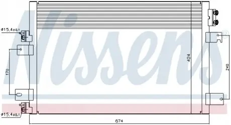 Радiатор кондицiонера NISSENS 940151
