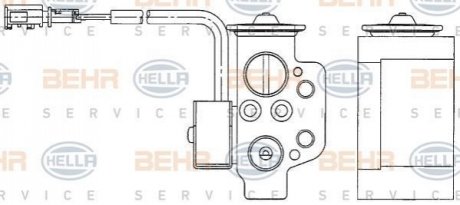 Клапан кондиціонера HELLA 8UW351234611 (фото 1)