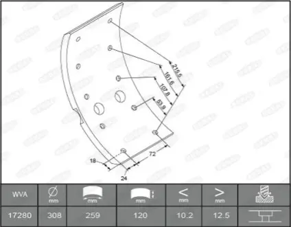 Фото гальмівні накладки BERAL KBL1728031561 Гальмівні накладки BERAL KBL1728031561