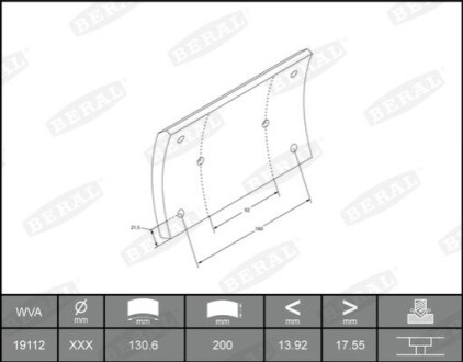 Гальмівні накладки BERAL KBL1950501561