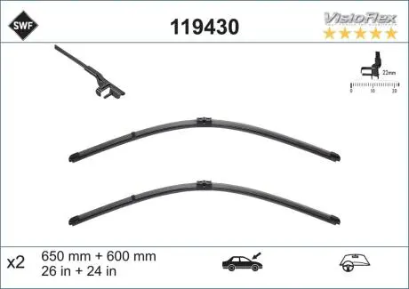 Щетка стеклоочистителя SWF 119430 (фото 1)