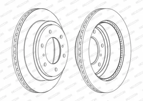 Диск гальмівний FERODO DDF1385C