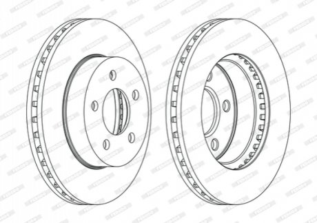 Тормозной диск FERODO DDF1184C