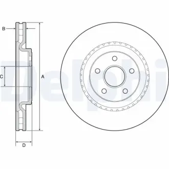 Гальмiвнi диски переднi Delphi BG9213C