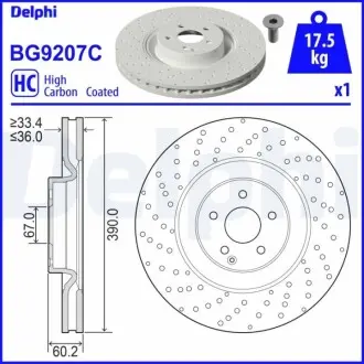 Гальмівний диск Delphi BG9207C