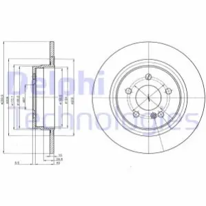 Тормозной диск Delphi BG4153C