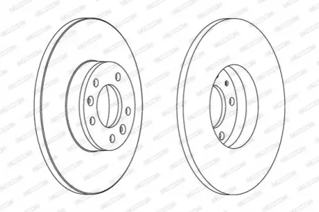 Тормозной диск FERODO DDF1602C