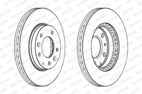 Тормозной диск FERODO DDF1278C
