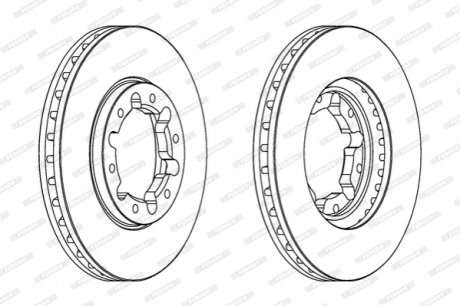 Тормозной диск FERODO DDF1552C1