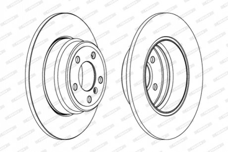 Тормозной диск FERODO DDF1255C1