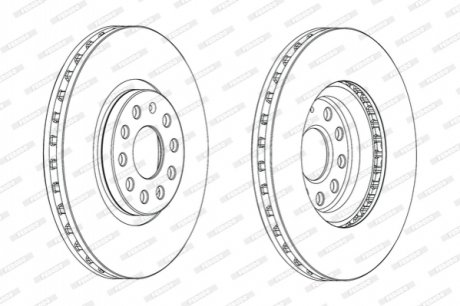 Гальмівний диск FERODO DDF2016C1