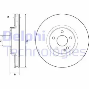 Фото гальмівний диск Delphi BG9174C Гальмівний диск Delphi BG9174C
