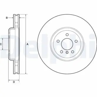 Тормозной диск Delphi BG9160C