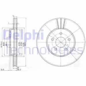 Гальмівний диск Delphi BG3537C