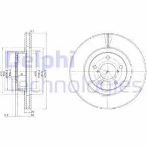Гальмівний диск Delphi BG2827C