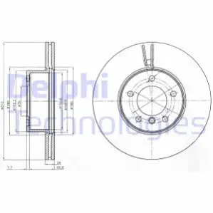 Гальмiвнi диски фарбованi Delphi BG4172C