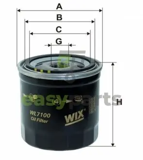 Фото фільтр масляний WIX FILTERS WL7100 Фільтр масляний WIX FILTERS WL7100