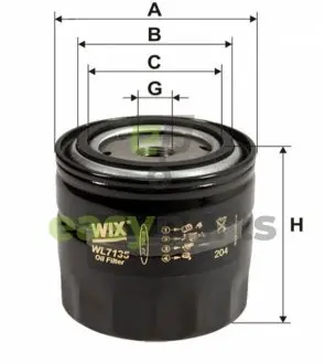Фільтр оливи WIX FILTERS WL7135