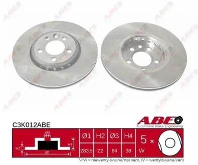 Тормозной диск ABE C3K012ABE