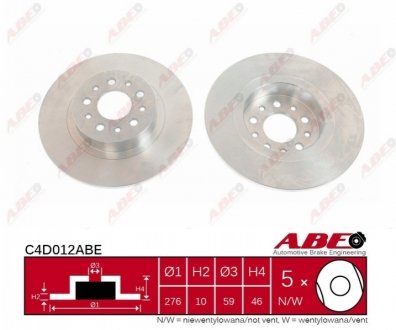 Тормозной диск ABE C4D012ABE (фото 1)