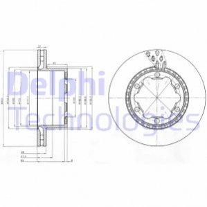 Гальмівний диск Delphi BG9015