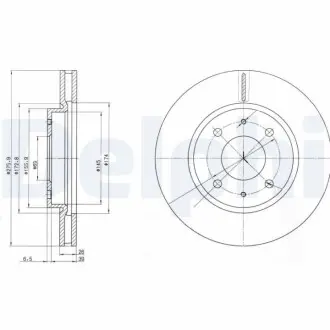 Тормозной диск Delphi BG4068
