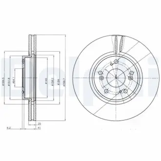 Тормозной диск Delphi BG3978