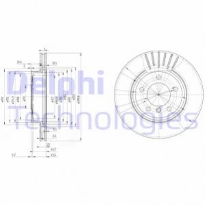Тормозной диск Delphi BG3527C