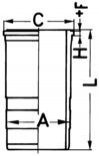 Гильза цилиндра KOLBENSCHMIDT 89563110