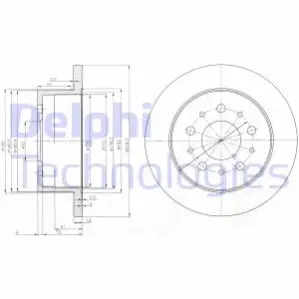 Гальмівний диск Delphi BG3853