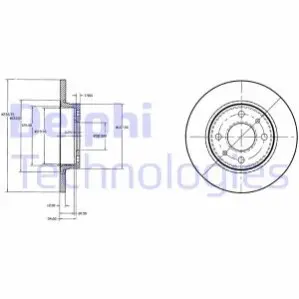 Гальмiвнi диски переднi Delphi BG2466
