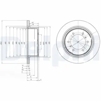 Гальмiвнi диски Delphi BG3105