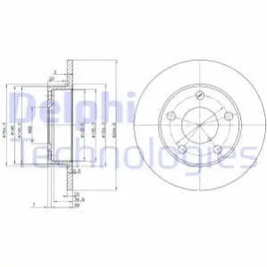 Гальмiвнi диски Delphi BG2520