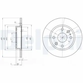 Тормозной диск Delphi BG2803
