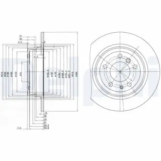 Тормозные диски Delphi BG2431