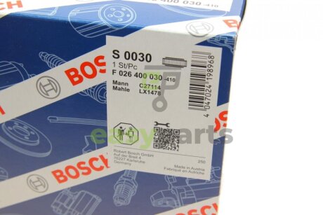 Фільтр повітряний BMW 3 (E90-E93) 3.0i 05-13 (N52) BOSCH F026400030 (фото 1)