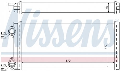 Радиатор печки MAN L 2000 (93-) |MAN M 2000 (95-) NISSENS 71928