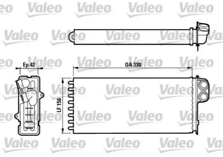 Теплообменник, отопление салона Valeo 812128