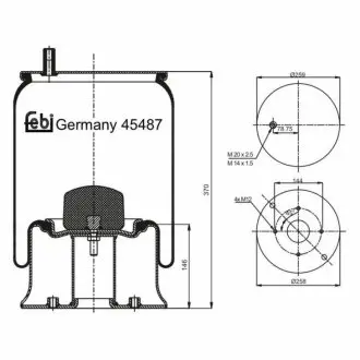 Пневмоподушка FEBI BILSTEIN 45487